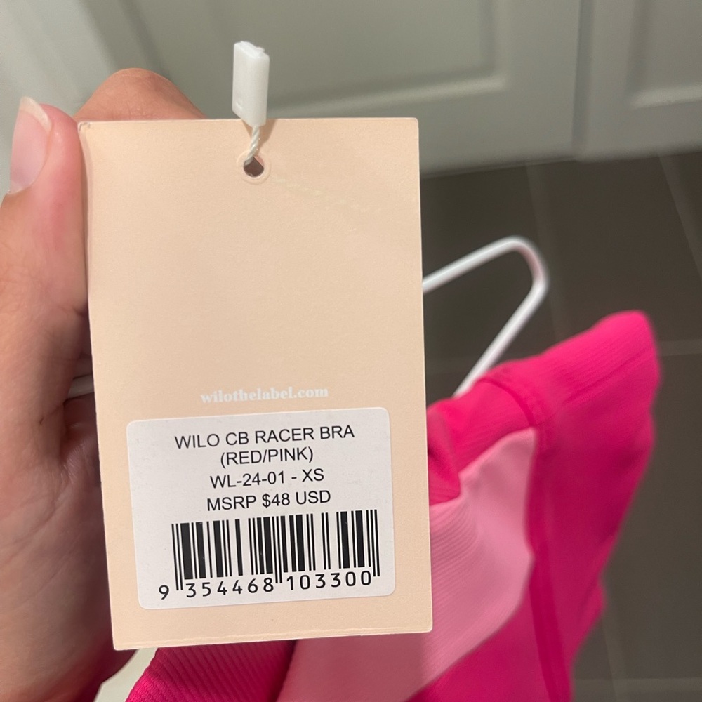 Pink Colorblock Ribbed Crop Tank Top - Picture 3 of 4